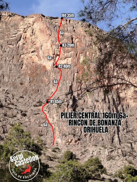 PILIER CENTRAL 160m 6a+ ( Rincón de Bonanza)